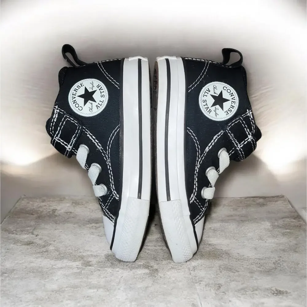 Converse Chuck Taylor 2V Toddler High Tops 6 Black Velcro Unisex Back To School
